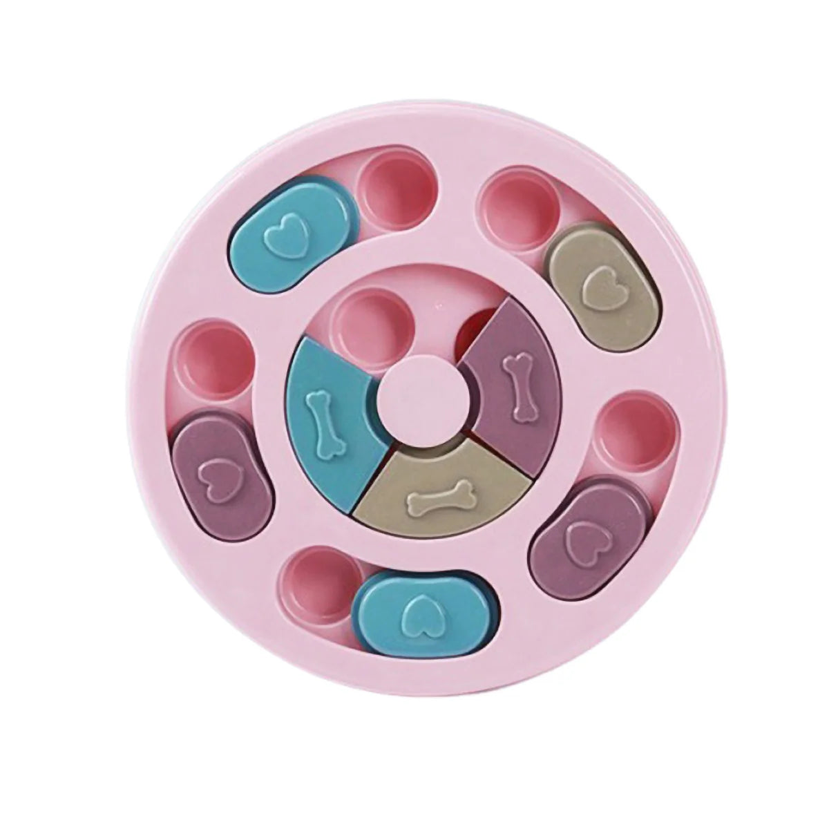 Smart Wheel Slow Feeder Puzzle Toy – Interactive Food Dispenser Tray for Dogs & Cats, Anti-Choke Pet Feeding Bowl