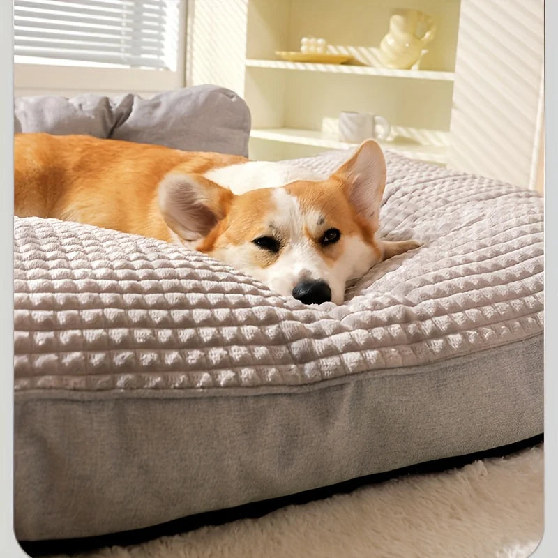 Human-Size Dog Bed for Large Dogs – Extra Large Cooling Pet Bed for Adults & Pets, Washable Fiber Sofa Bed