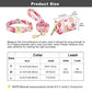 Floral Dog Collar & Leash Set – Custom Nylon Collar with Treat Bag, Adjustable Pet Collar for Small, Medium & Large Dogs
