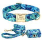 Floral Dog Collar & Leash Set – Custom Nylon Collar with Treat Bag, Adjustable Pet Collar for Small, Medium & Large Dogs