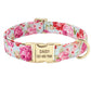 Floral Dog Collar & Leash Set – Custom Nylon Collar with Treat Bag, Adjustable Pet Collar for Small, Medium & Large Dogs