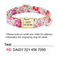 Floral Dog Collar & Leash Set – Custom Nylon Collar with Treat Bag, Adjustable Pet Collar for Small, Medium & Large Dogs