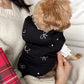 Bow Embroidery Dog Down Coat – Winter Warm Fashion Jacket for Dogs & Cats, Soft Padded Puppy Coat, Cute Pet Outerwear