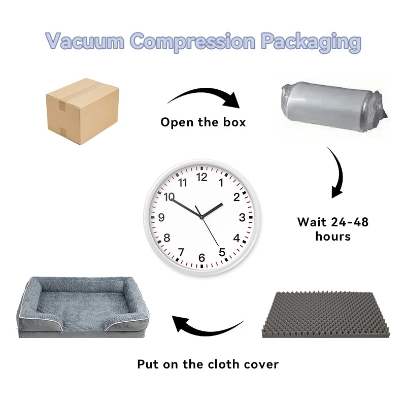 Removable Dog Sofa Bed – Soft Coral Fleece Pet Bed with Egg Foam Cushion & Anti-Slip Bottom for Small & Medium Dogs & Cats