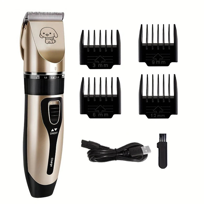 Pet Hair Trimmer Kit – Electric Grooming Clippers for Dogs & Cats, Rechargeable Precision Shaver for Professional Home Use