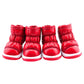 4PCS Waterproof Dog Shoes – Winter Rain & Snow Boots for Small & Medium Dogs, Anti-Slip Suede Warm Pet Footwear