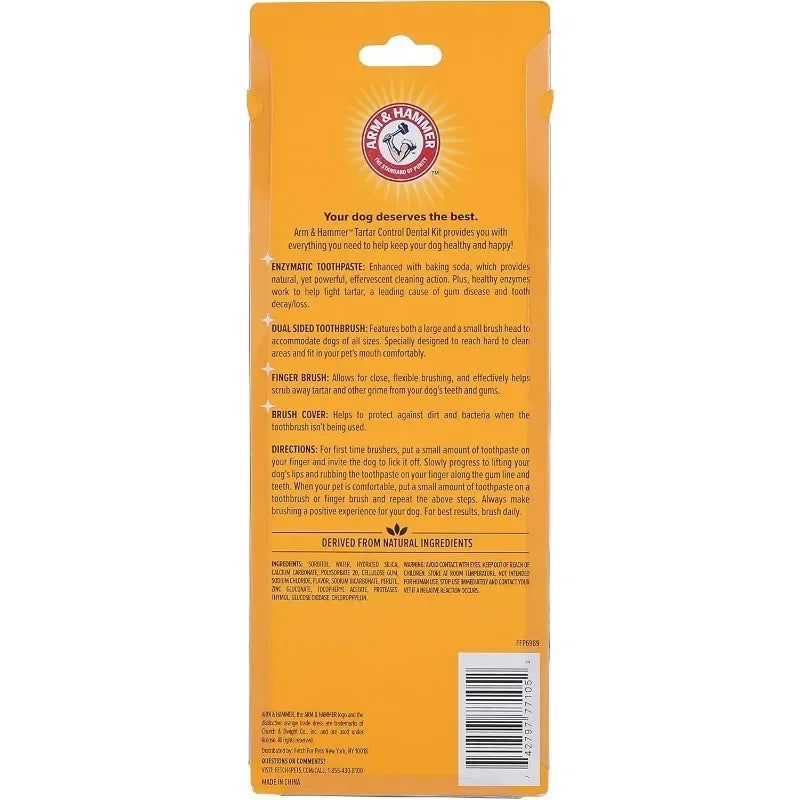 Pet Dental Care Kit – Dog Toothbrush & Toothpaste Set for Plaque Removal, Fresh Breath & Healthy Gums (All Breeds)