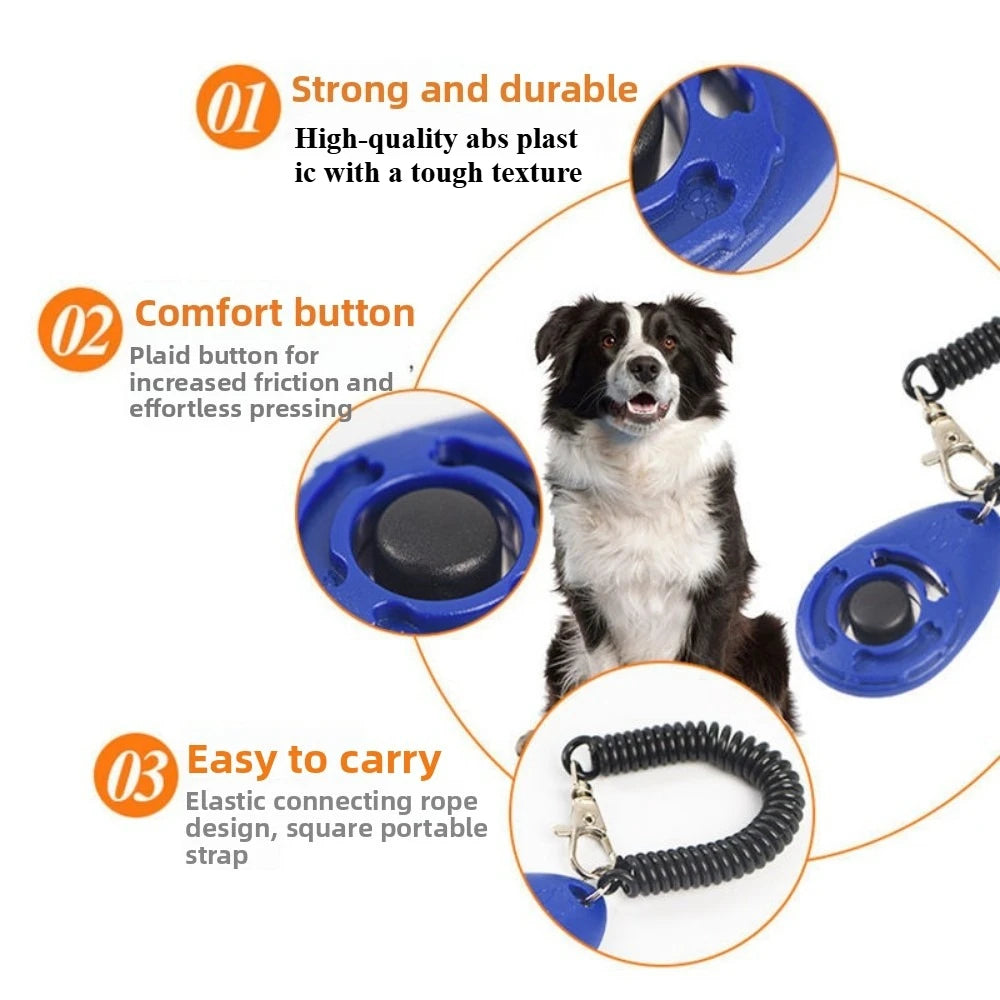 Dog Training Clicker – High-Quality Plastic Sound Trainer & Whistle Tool for Obedience, Bark Control & Positive Pet Training