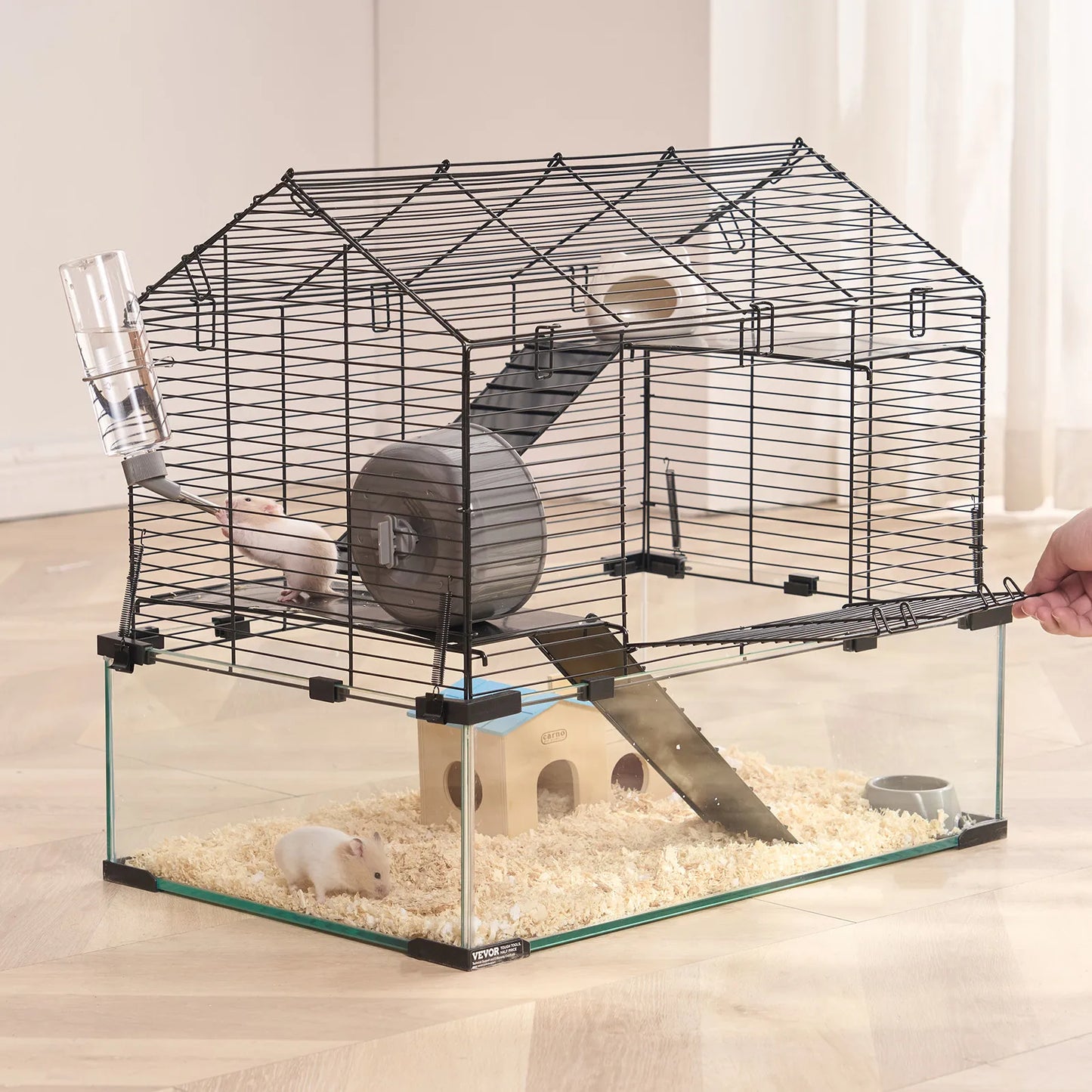 Hamster Cage Habitat 22.8 x 15 x 21.3" Pet Rodent Gerbil Mice Small Animal House