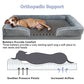 Removable Dog Sofa Bed – Soft Coral Fleece Pet Bed with Egg Foam Cushion & Anti-Slip Bottom for Small & Medium Dogs & Cats