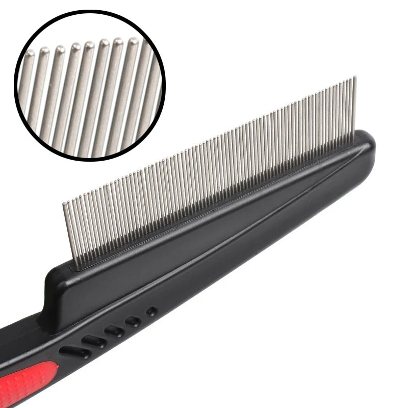 Pet Grooming Comb Durable Long-handled Pet Flea Comb Dog and cat dense tooth comb to remove lice Pet supplies Pet comb