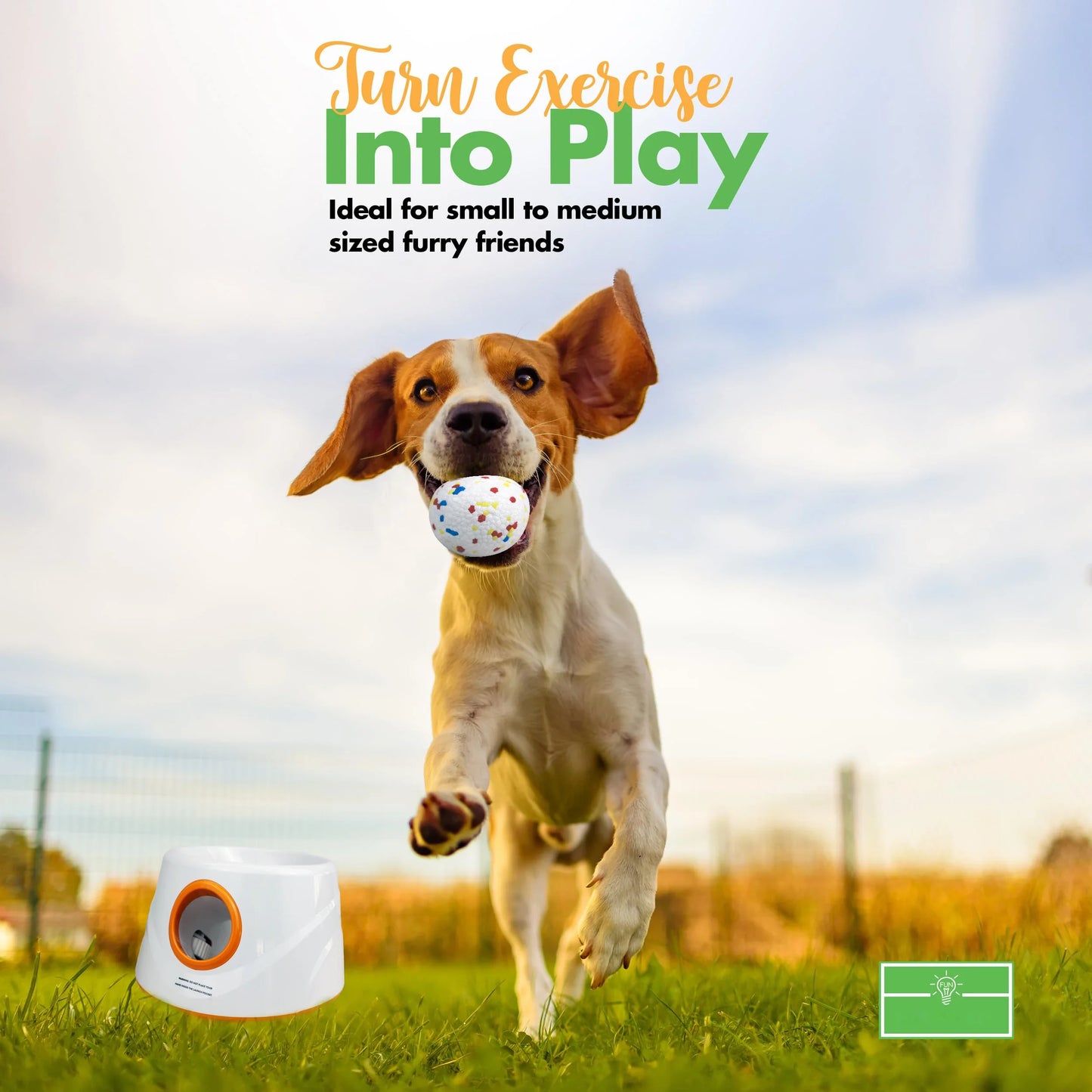 Automatic Dog Ball Launcher – Rechargeable Fetch Machine with 3 Distance Settings, Interactive Toy for Small & Medium Dogs