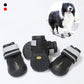 Reflective Waterproof Dog Boots – Anti-Skid Winter Shoes for Medium & Large Dogs, PU Leather Pet Sneakers (4PCS Set)