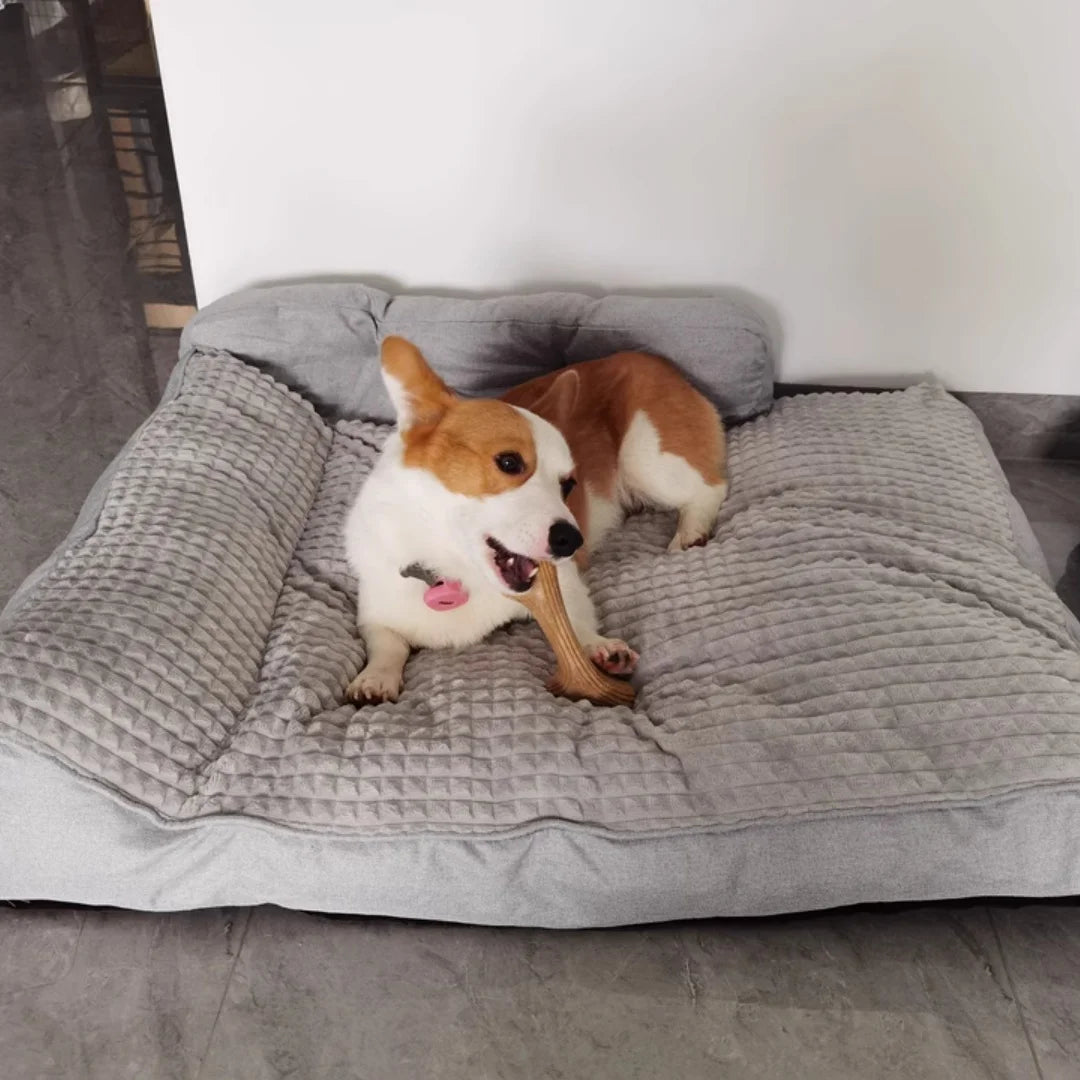 Human-Size Dog Bed for Large Dogs – Extra Large Cooling Pet Bed for Adults & Pets, Washable Fiber Sofa Bed