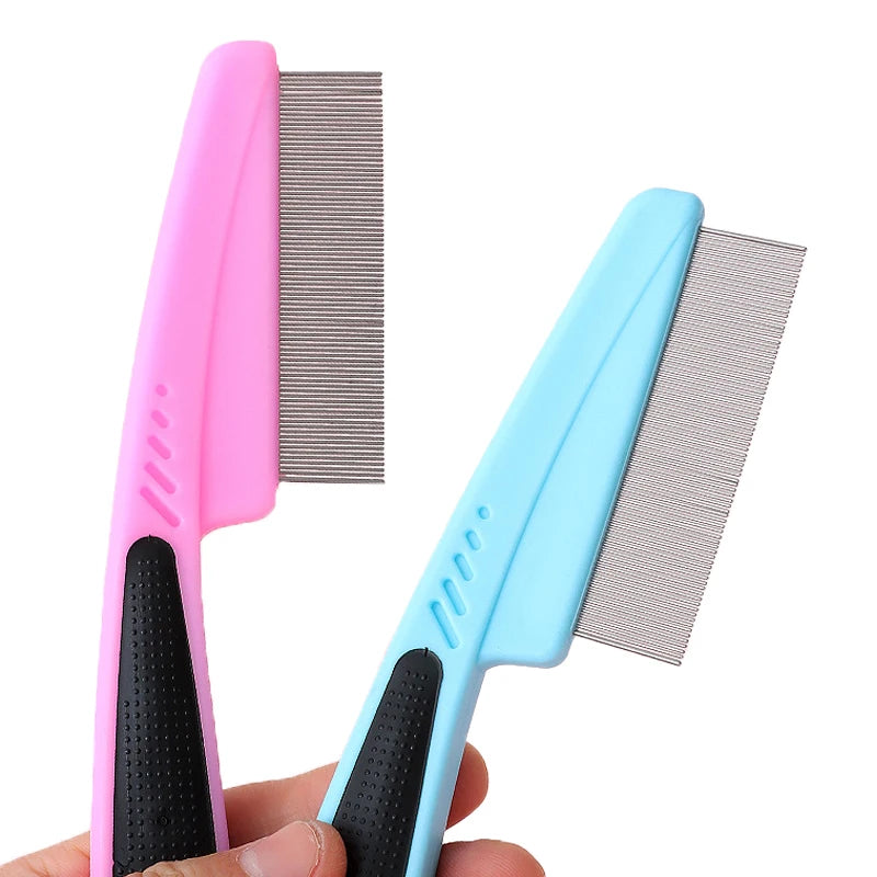 Pet Grooming Comb Durable Long-handled Pet Flea Comb Dog and cat dense tooth comb to remove lice Pet supplies Pet comb
