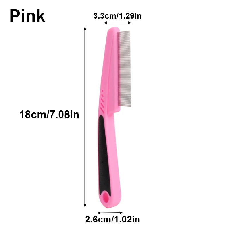Pet Grooming Comb Durable Long-handled Pet Flea Comb Dog and cat dense tooth comb to remove lice Pet supplies Pet comb