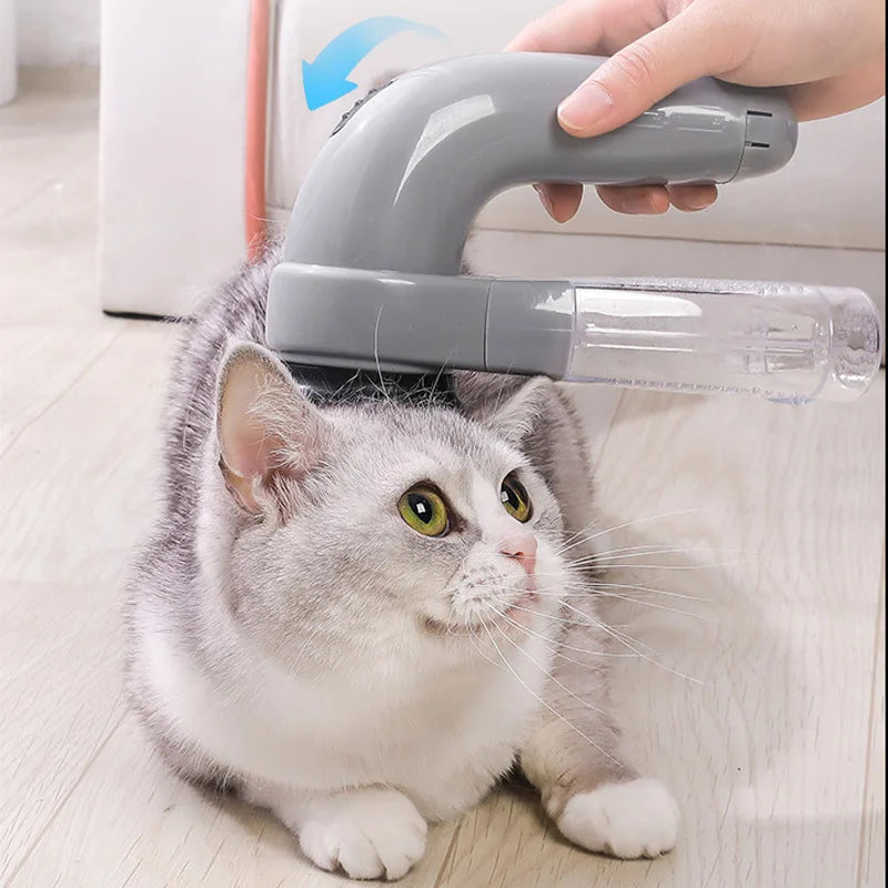 Portable Electric Cat and Dog Hair Vacuum Massage Clean Dual Purpose Cleaner Device  Cleaning Vacuum Cleaner Cat Grooming Tools