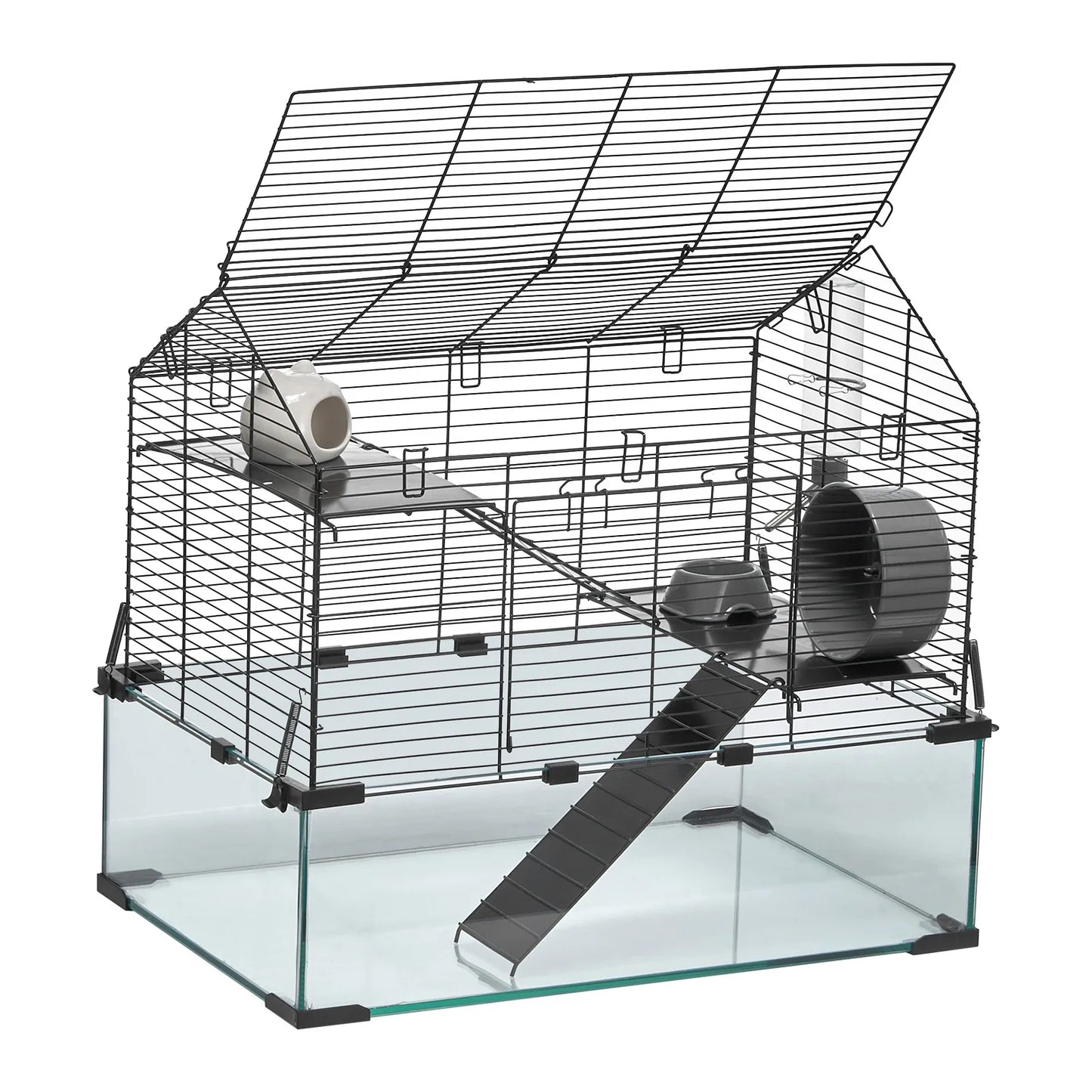Hamster Cage Habitat 22.8 x 15 x 21.3" Pet Rodent Gerbil Mice Small Animal House