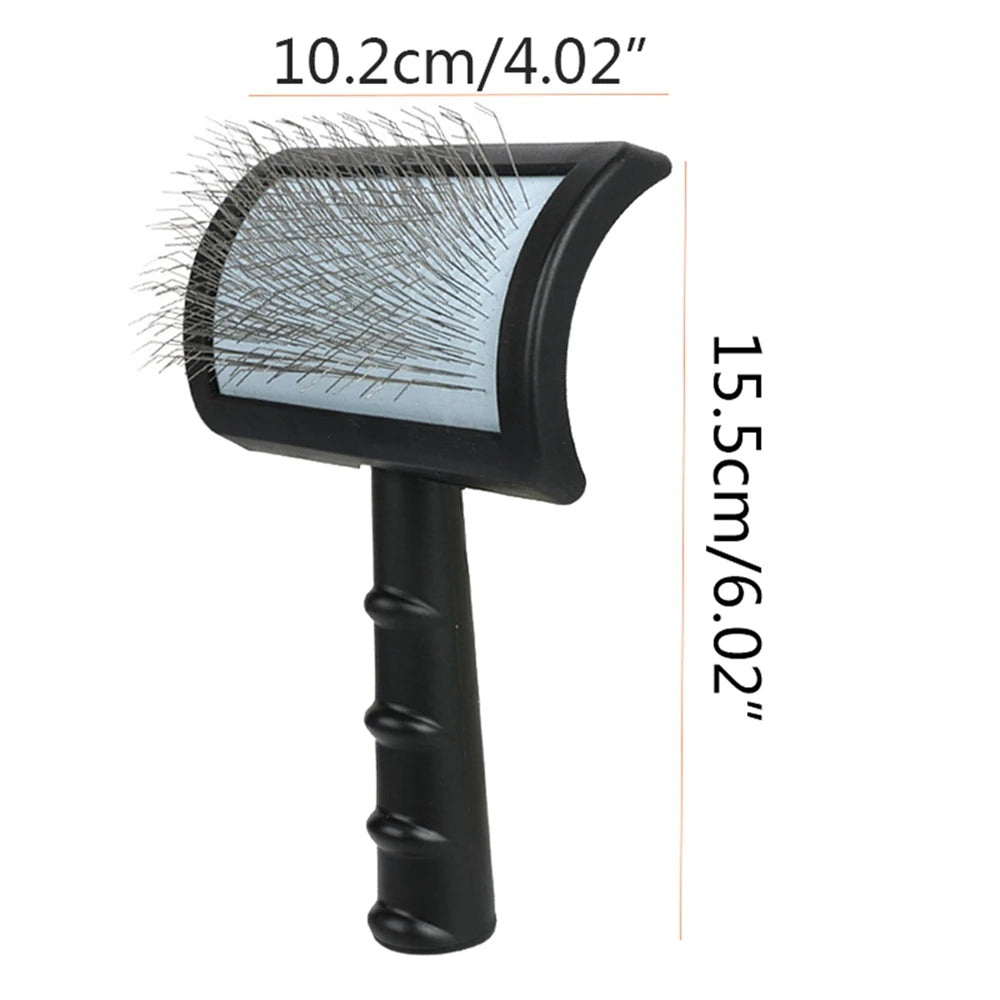 Long Pin Slicker Brush – Professional Grooming Brush for Large Dogs & Cats, Removes Mats, Tangles & Loose Hair
