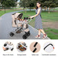 Foldable Cat Dog Stroller  Detachable  Easy Assembly Pet Travel Carrier W/Shock Absorption Folding Resistant to dirt
