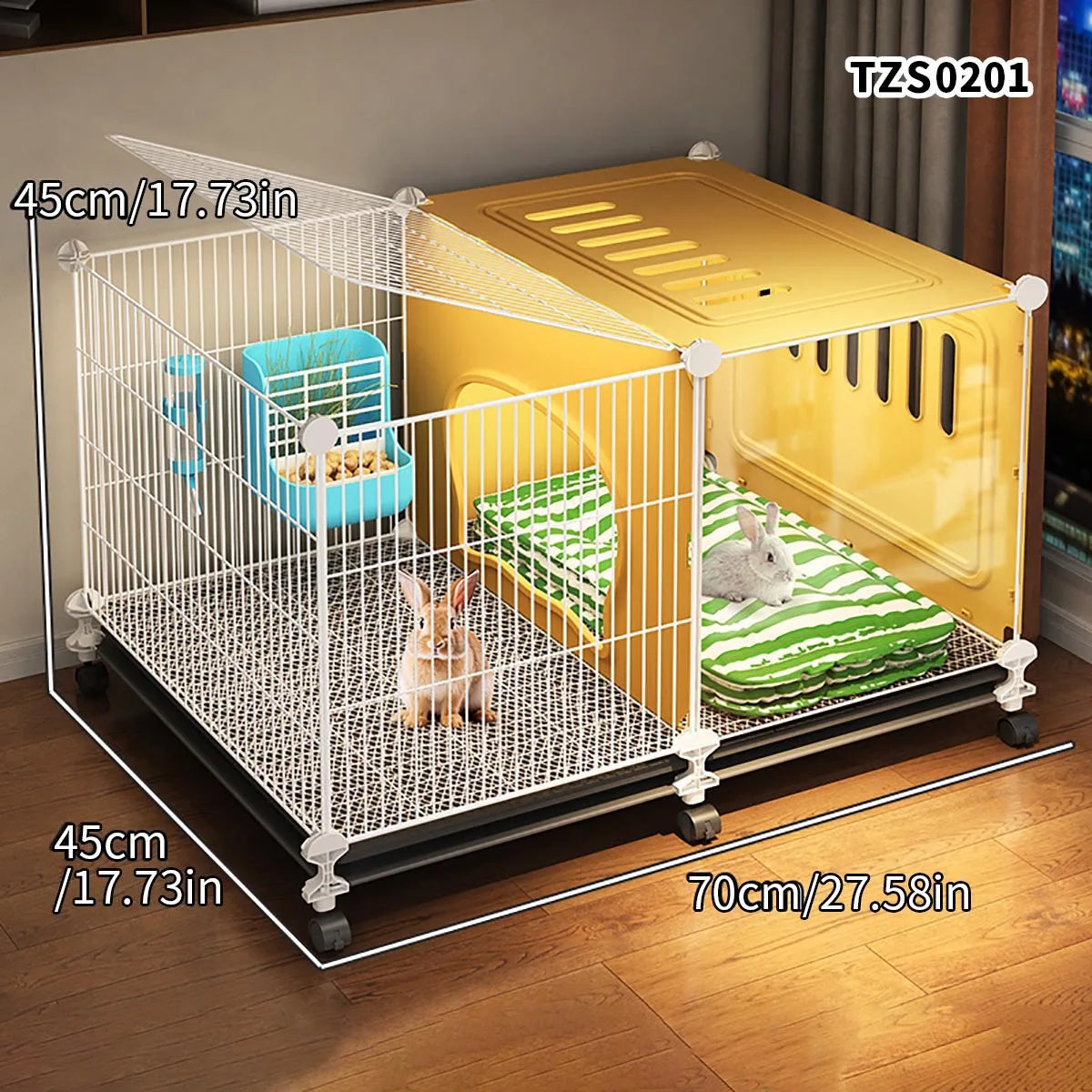 Encrypted Rabbit Cage Household Indoor Large Cleaning Tray Guinea Pig Special Nest Guinea Pig Cage