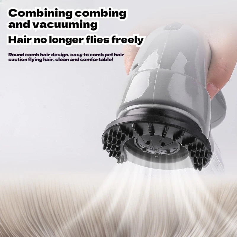 Portable Electric Cat and Dog Hair Vacuum Massage Clean Dual Purpose Cleaner Device  Cleaning Vacuum Cleaner Cat Grooming Tools