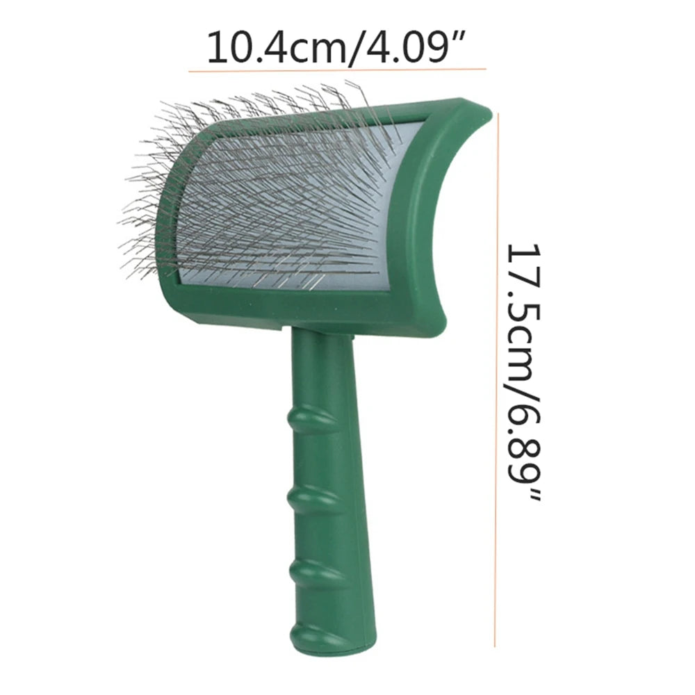 Long Pin Slicker Brush – Professional Grooming Brush for Large Dogs & Cats, Removes Mats, Tangles & Loose Hair