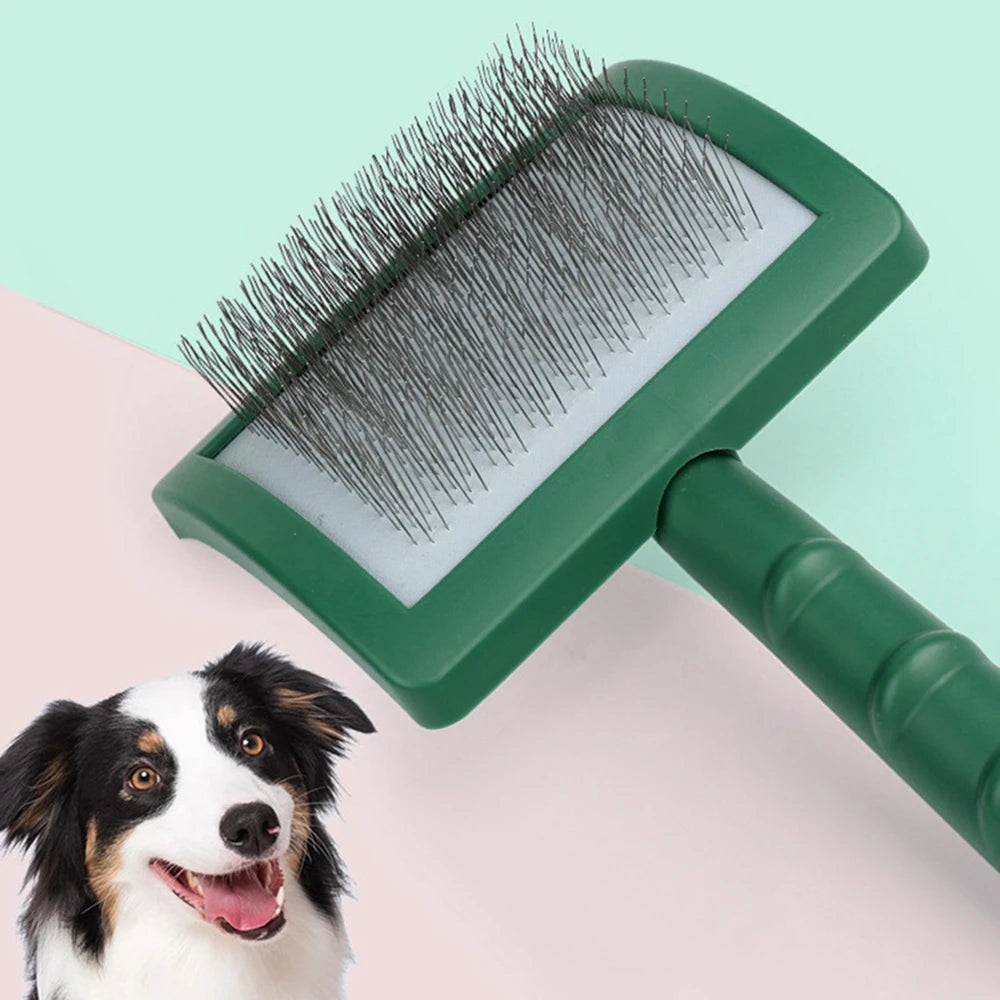 Long Pin Slicker Brush – Professional Grooming Brush for Large Dogs & Cats, Removes Mats, Tangles & Loose Hair