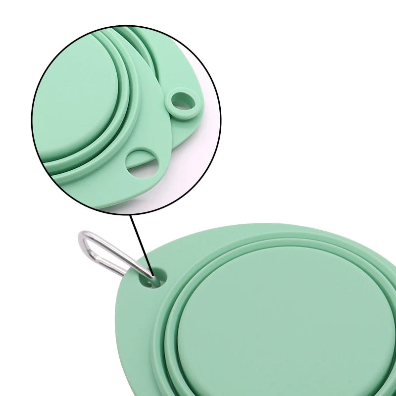 Pet Travel Drinking Bowl for Dogs Cat Feeder Dish Foldable Dog Bowl Silicone Double Bowl Puppy Food Container Healthy Safety