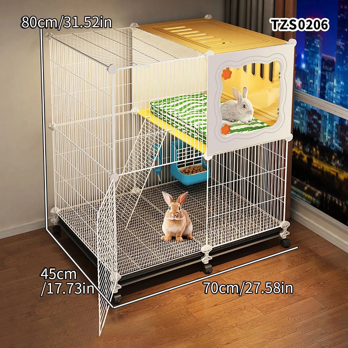 Encrypted Rabbit Cage Household Indoor Large Cleaning Tray Guinea Pig Special Nest Guinea Pig Cage