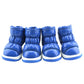 4PCS Waterproof Dog Shoes – Winter Rain & Snow Boots for Small & Medium Dogs, Anti-Slip Suede Warm Pet Footwear