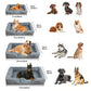 Removable Dog Sofa Bed – Soft Coral Fleece Pet Bed with Egg Foam Cushion & Anti-Slip Bottom for Small & Medium Dogs & Cats