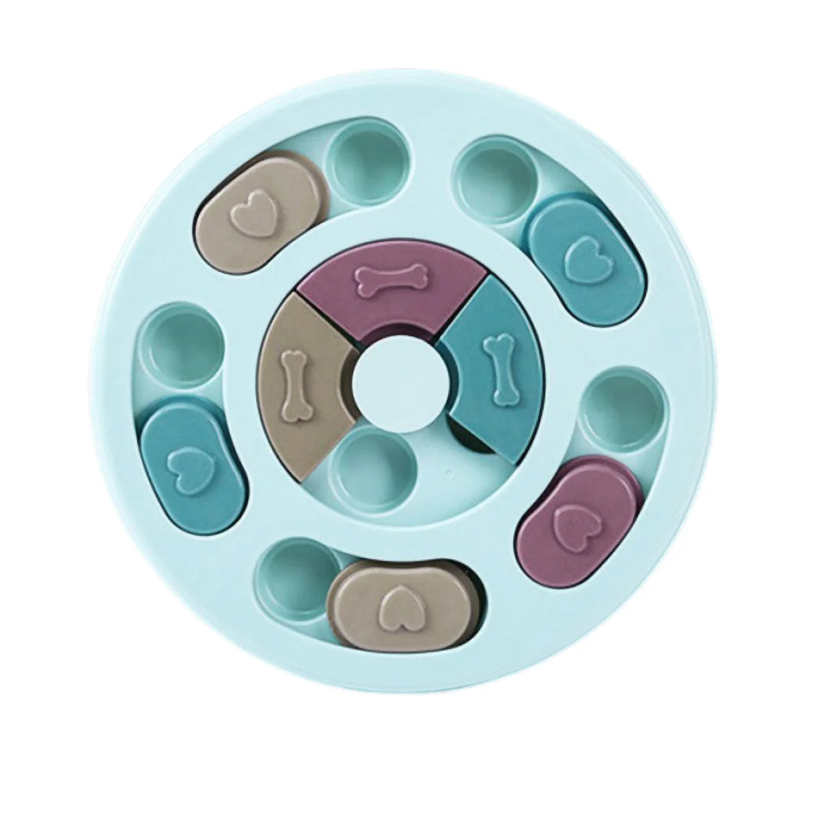 Smart Wheel Slow Feeder Puzzle Toy – Interactive Food Dispenser Tray for Dogs & Cats, Anti-Choke Pet Feeding Bowl